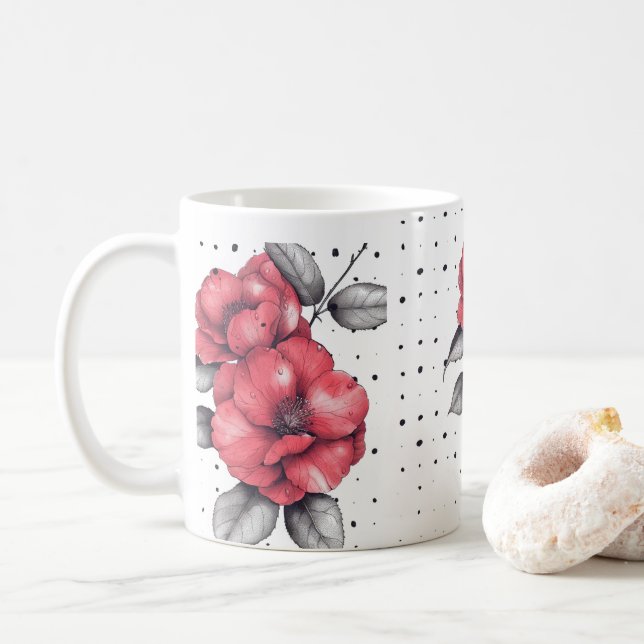 XJ Camellia Design Classic Tasse (Mit Donut)
