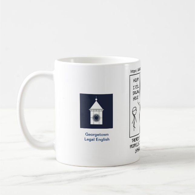 xkcd linguist Spaß - Georgetown OLE Kaffeetasse (Links)