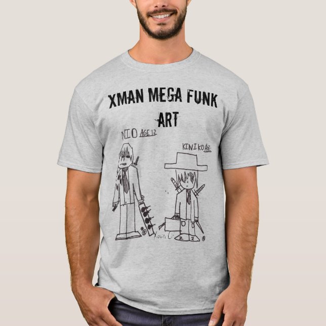 Xman Mega- Funk-Kunst T-Shirt (Vorderseite)