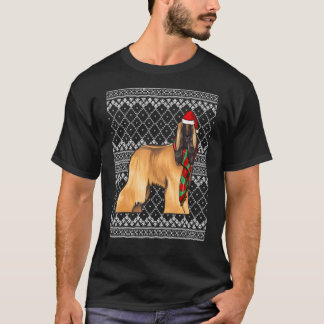 Xmas Afghan Hound Santa Claus Hat Uggge Weihnachte T-Shirt