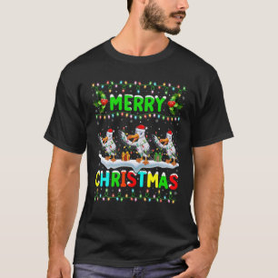 Xmas Albatross Bird Lighting Santa Merry Weihnacht T-Shirt