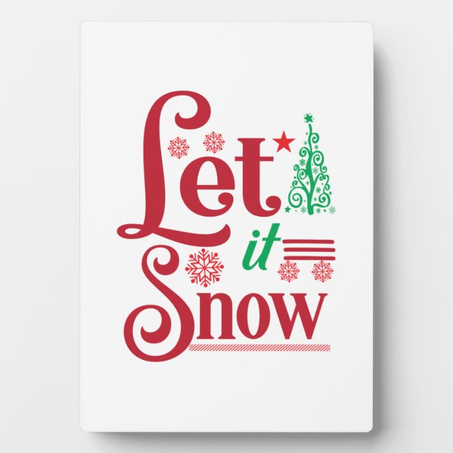 Xmas Art Lass is Snow Fotoplatte (Vorderseite)