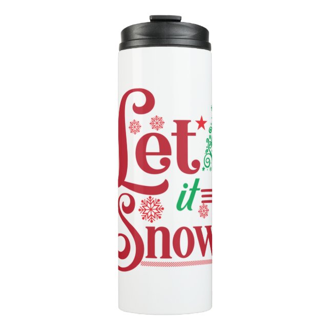 Xmas Art Lass is Snow Thermosbecher (Vorderseite)