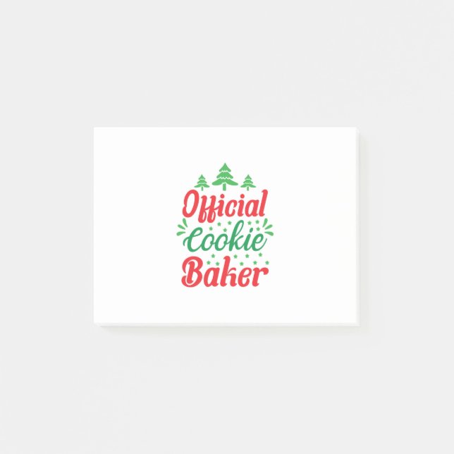 Xmas Art Official Cookie Baker Post-it Klebezettel (Vorderseite)