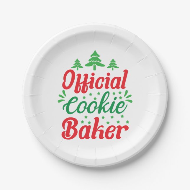 Xmas Art Offiziell Cookie Baker Pappteller (Vorderseite)
