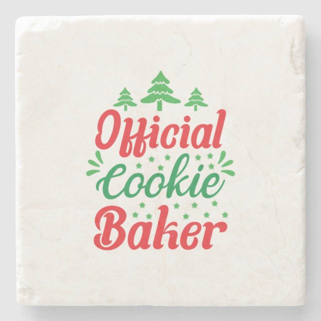 Xmas Art Offiziell Cookie Baker Steinuntersetzer (Vorderseite)