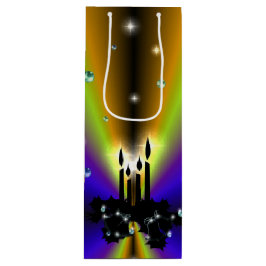 Xmas Artdeco Lila Gelber Regenbogen Geschenktüte Für Weinflaschen