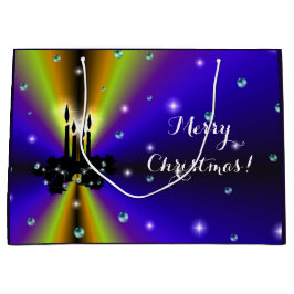 Xmas Artdeco Lila Gelber Regenbogen Große Geschenktüte