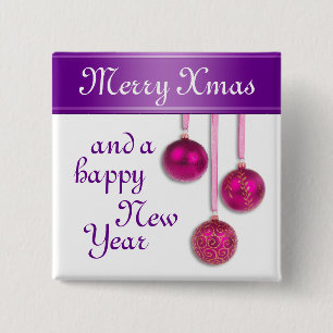 Xmas Baubles pink + Ihre Ideen Button