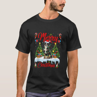 Xmas Baum Beleuchtung Berner Sennenhund Frohe Weih T-Shirt