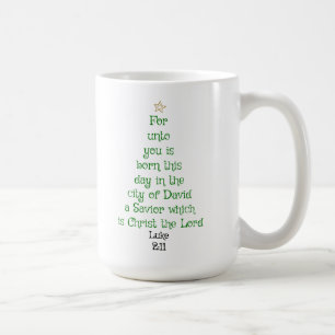 Xmas Baum Scripture Verse (Luke 2:11) Kaffeetasse