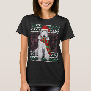 Xmas Bedlington Terrier Dog Weihnachtsmannmütze Ug T-Shirt