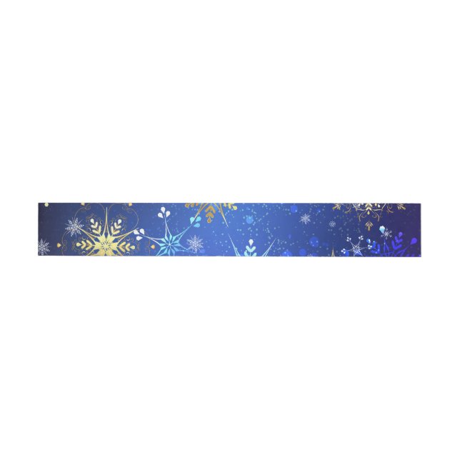 XMAS Blue Background mit goldenen Schneeflocken (Person)