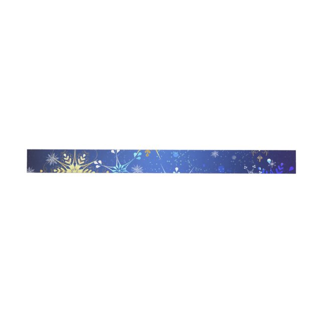XMAS Blue Background with Golden Snowflakes (Person)