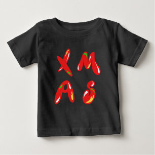 Xmas Bubble Text Baby T-shirt
