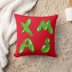 Xmas Bubble Text Kissen