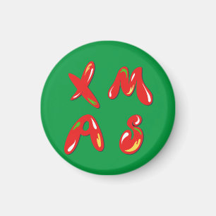 Xmas Bubble Text Magnet
