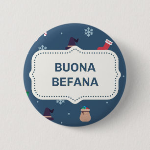 xmas buona Befana Button