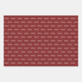 XMAS Burgundy Lila Pink Chic Edition Geschenkpapier Set