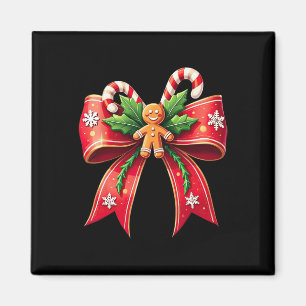 Xmas Candy Cane Bow Weihnachten Magnet