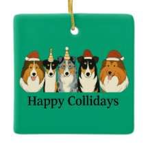 Xmas Collie-Ornamente