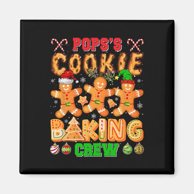 Xmas Cookie Baking Crew Pop Funny Baker Lover F Magnet (Vorne)