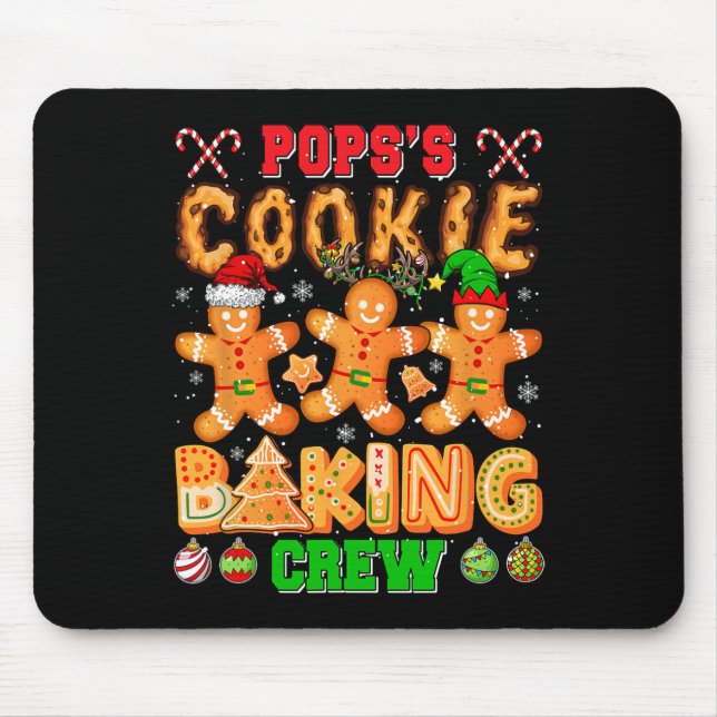 Xmas Cookie Baking Crew Pop Funny Baker Lover F Mousepad (Vorne)