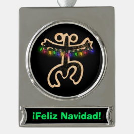Xmas Coqui Taino Banner Ornament