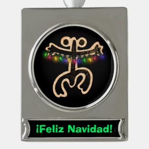 Xmas Coqui Taino Banner Ornament