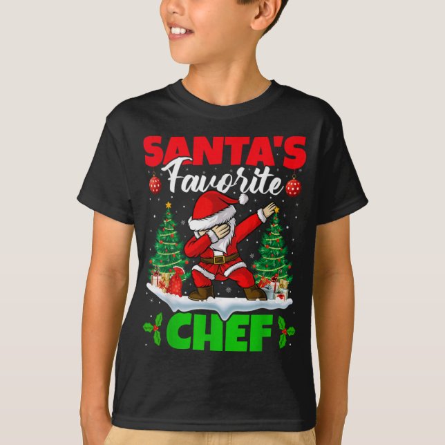 Xmas Dabbing Santas Favorite Chef Christmas T Shir T-Shirt (Vorderseite)