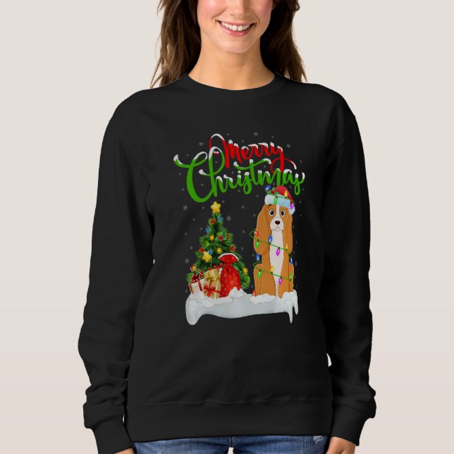 Xmas Decorations Santa Cocker Spaniel Dog Christma Sweatshirt (Vorderseite)