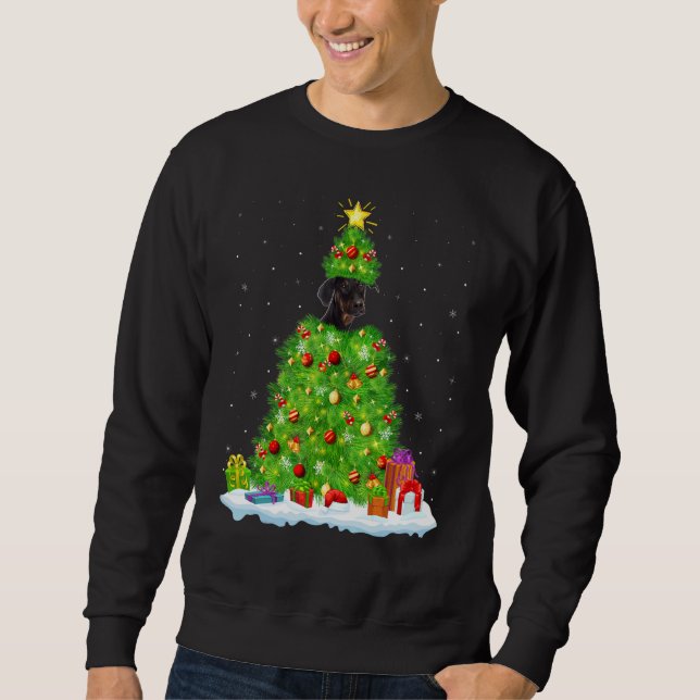 Xmas Decorations Santa Doberman Pinscher Dog Chris Sweatshirt (Vorderseite)