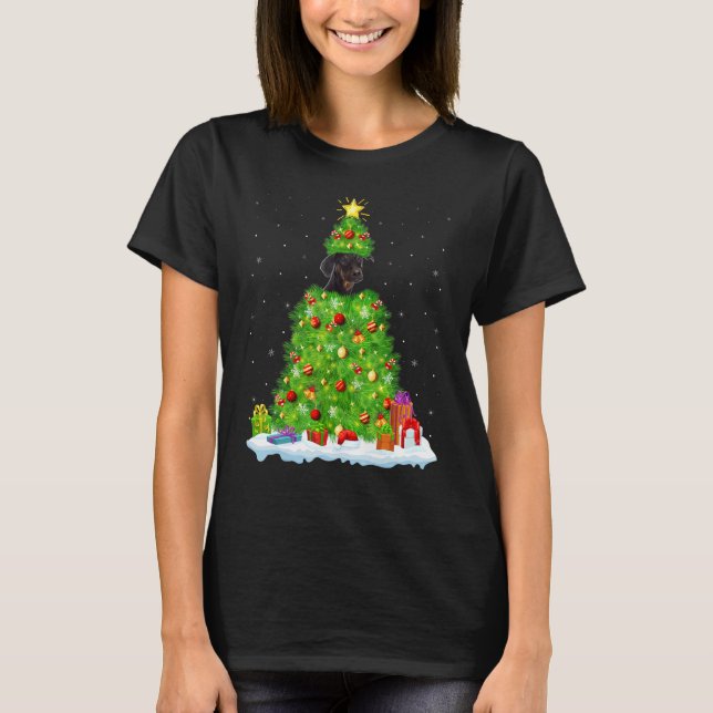 Xmas Decorations Santa Doberman Pinscher Dog Chris T-Shirt (Vorderseite)