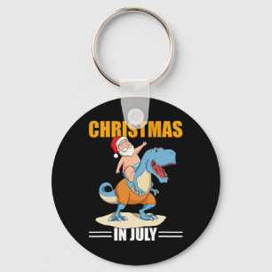 Xmas Dinosaur Sommer Weihnachten im Juli Santa im Schlüsselanhänger