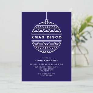 Xmas Disco mit Weihnachtsball Einladung