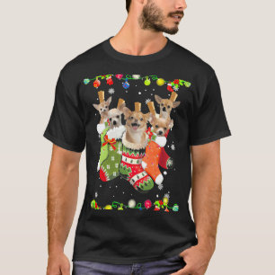 Xmas Dog Chihuahua Weihnachtsbeleuchtung T-Shirt