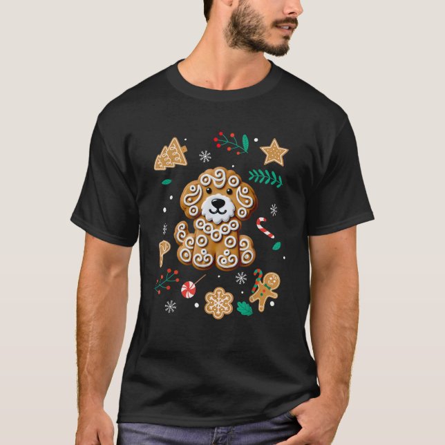 Xmas Dog Gingerbread Goldendoodle Golden Doodle Ch T-Shirt (Vorderseite)