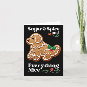 Xmas Dog Gingerbread Zucker Gewürzkühl Weihnachtsk Karte