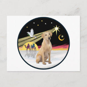 Xmas Dove (R) - Yellow Lab (F) Feiertagspostkarte