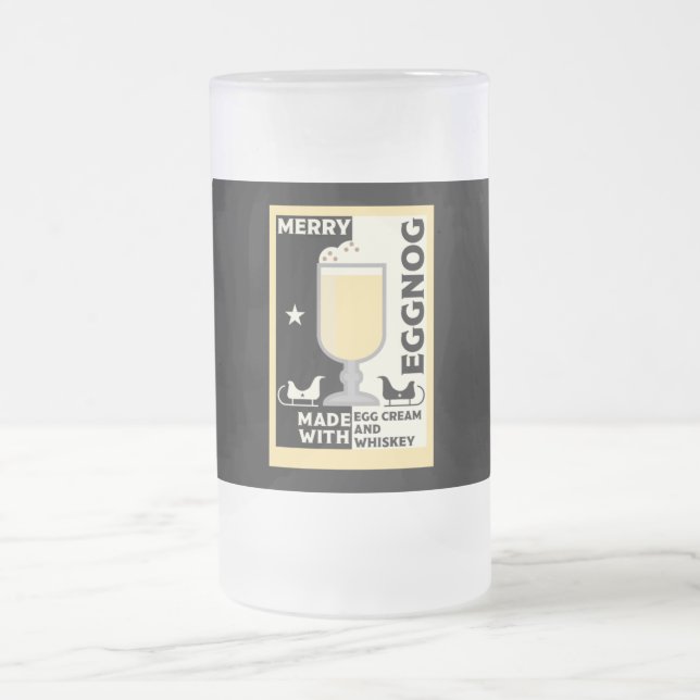 Xmas Eggnog Punch Mattglas Bierglas (Mittel)