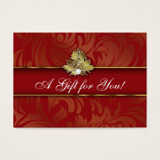 Xmas Eleganter Schmuck Logo Geschenk Karte Red Gol