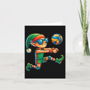 Xmas Elf Volleyball Liebhaber Jungen Mädchen Kinde Karte