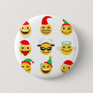 xmas emoji glückliche Gesichter Button