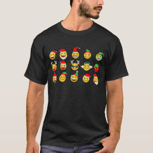 xmas emoji glückliche Gesichter T-Shirt