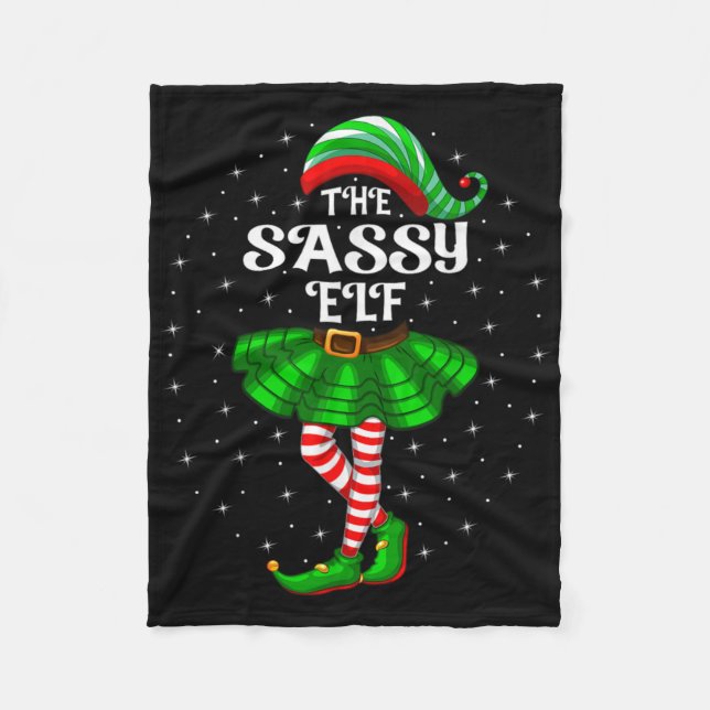 Xmas Family Matching Women Girls Mom The Sy Elf Ch Fleecedecke (Vorderseite)