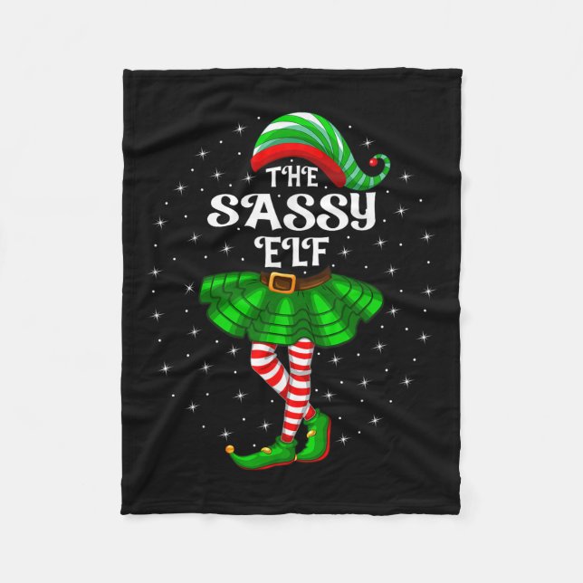 Xmas Family Matching Women Girls Mom The Sy Elf Ch Fleecedecke (Vorderseite)