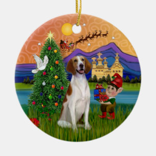Xmas Fantasy - Amerikanischer Fuchsjagdhund Keramik Ornament