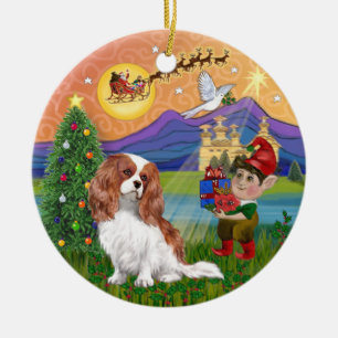 Xmas Fantasy-Blenhe Cavalier King Charles Spaniel Keramikornament