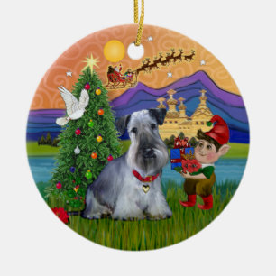 Xmas Fantasy - Cesky Terrier Keramik Ornament