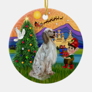 Xmas Fantasy - English Setter Keramikornament